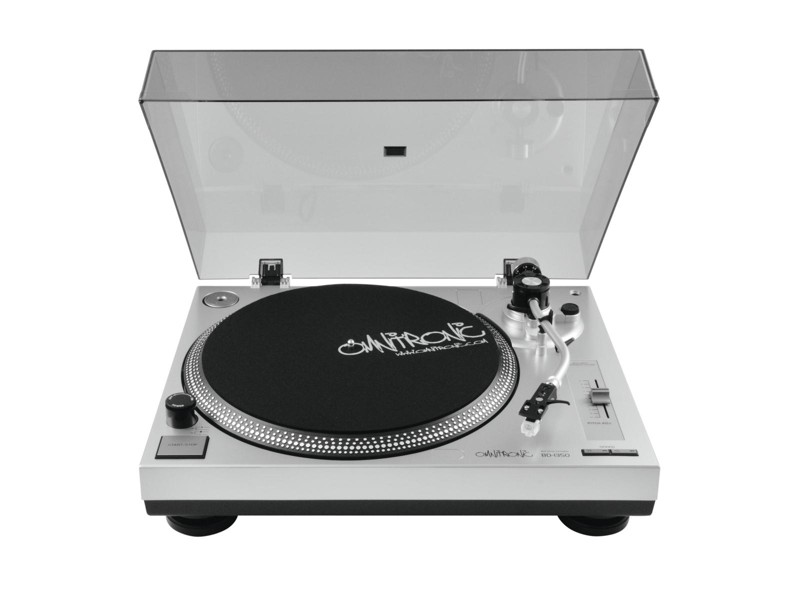Omnitronic BD-1350, gramofon s řemínkovým pohonem, stříbrný - Obrázek 3