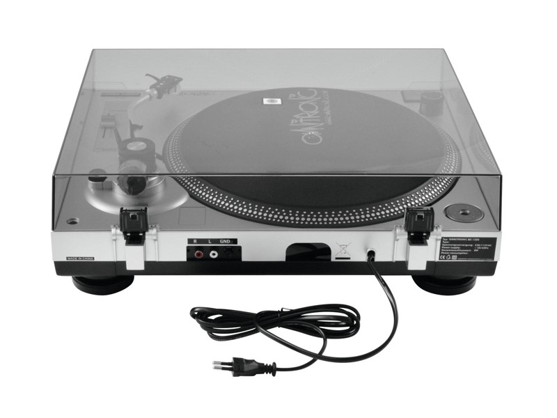Omnitronic BD-1350, gramofon s řemínkovým pohonem, stříbrný - Obrázek 5