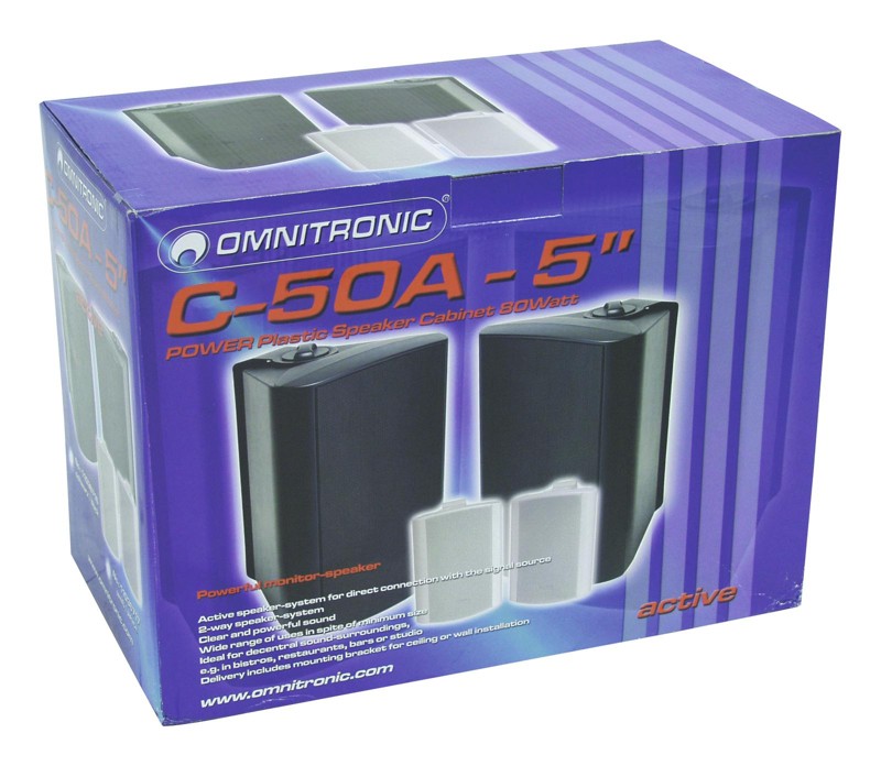 Omnitronic C-50A, aktivní 5" reproboxy 50W, bílé, cena/pár - Obrázek 6