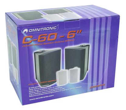 Omnitronic C-60, pasivní 6,5" reproboxy 50W, černé, cena/pár - Obrázek 5