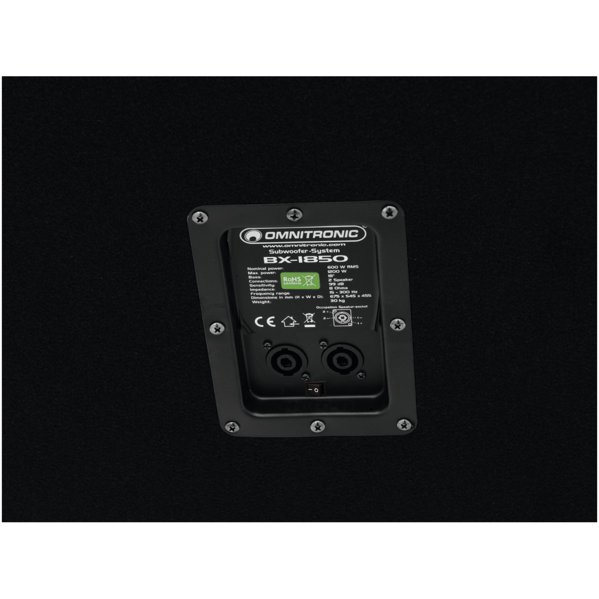 Omnitronic BX-1850, subwoofer 300W - Obrázek 7