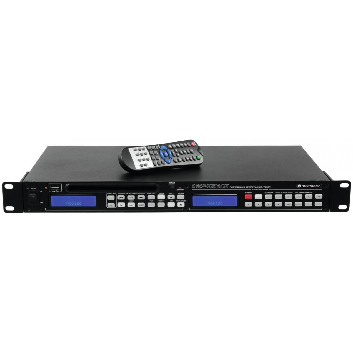 Omnitronic DMP-103RDS, multimediální přehrávač CD/MP3/FM - Obrázek 3