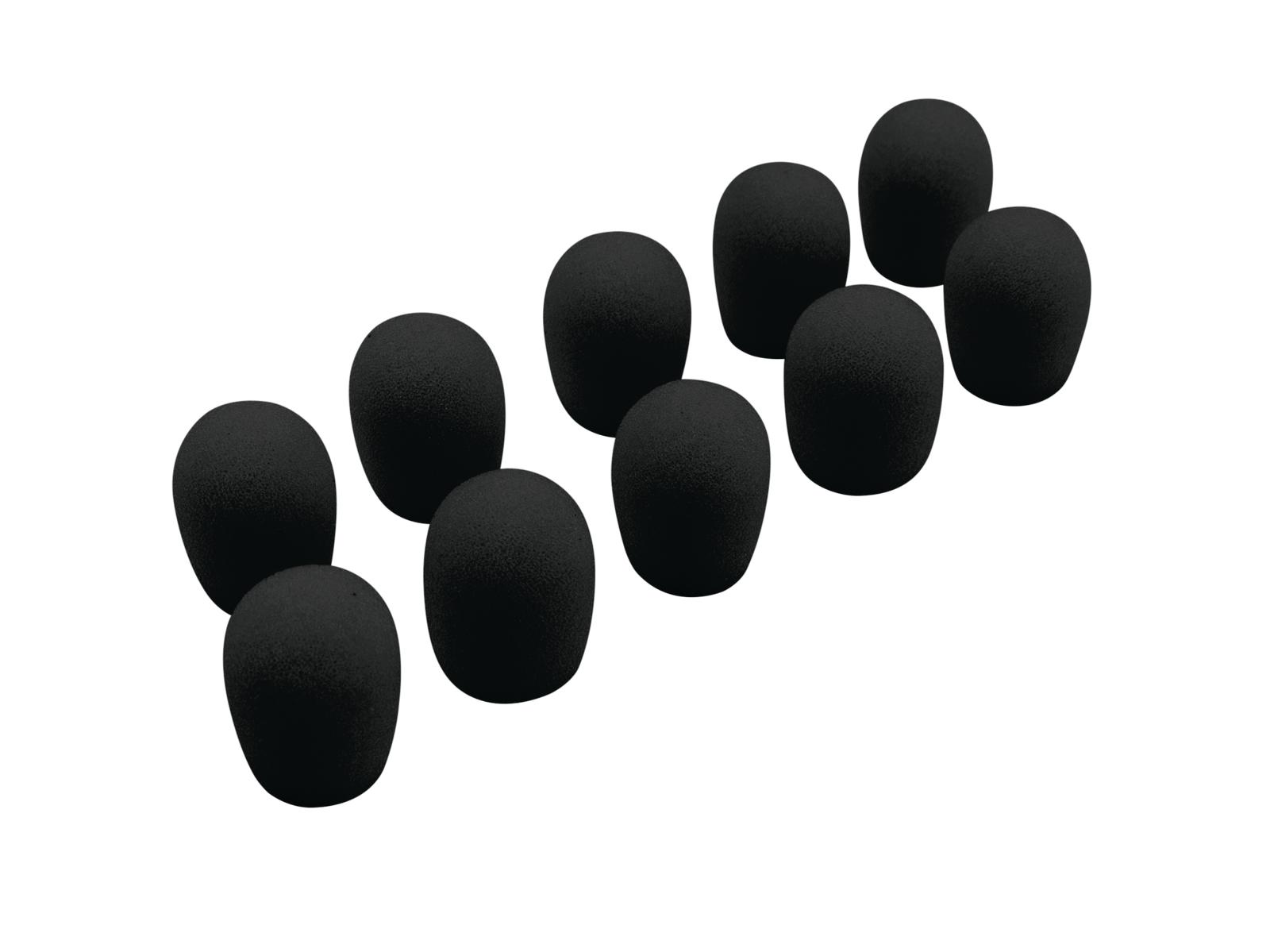 Omnitronic UHF-100 mikrofonní protivětrné kryty, černé, 10ks