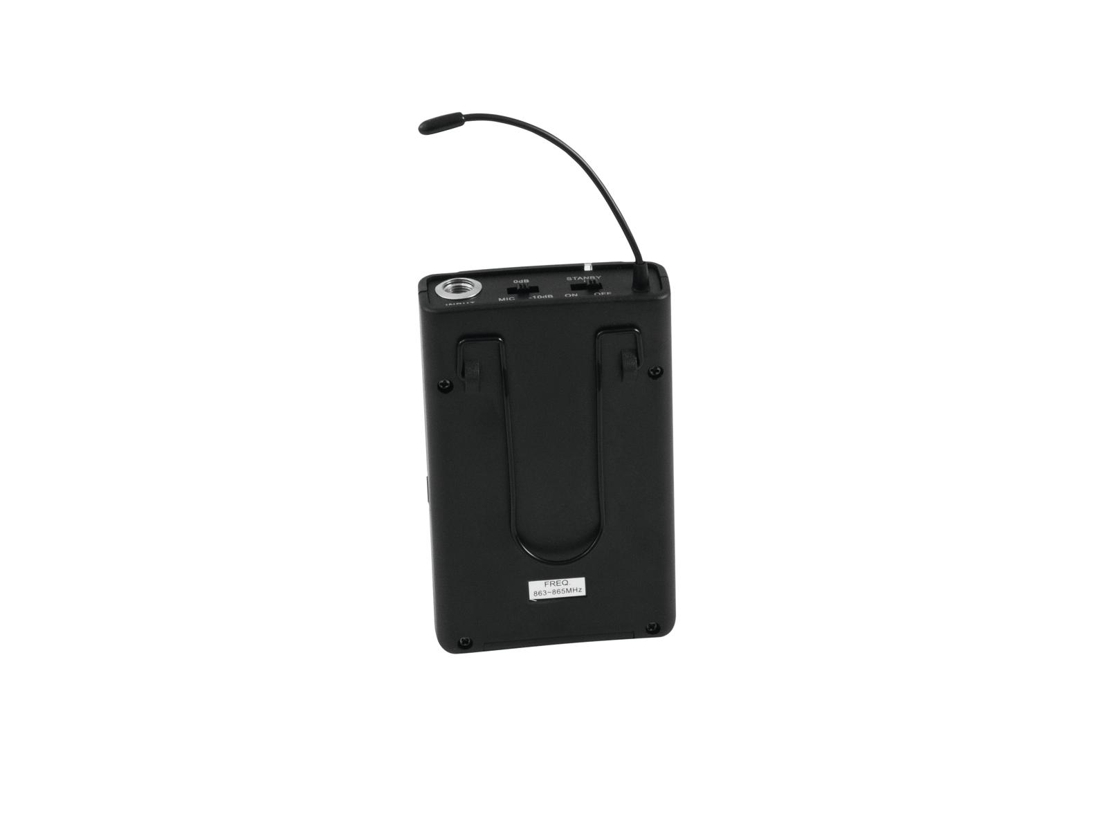 Omnitronic WAMS-10BT, bodypack s náhlavním mikrofonem - Obrázek 3