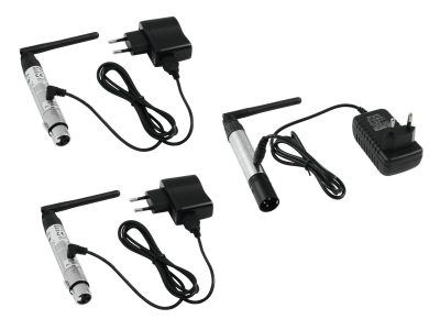 Eurolite Set QuickDMX, 1x bezdrátový DMX vysílač + 2x bezdrátový DMX přijímač