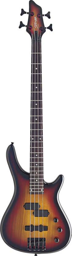 Stagg BC300-SB, elektrická baskytara, sunburst
