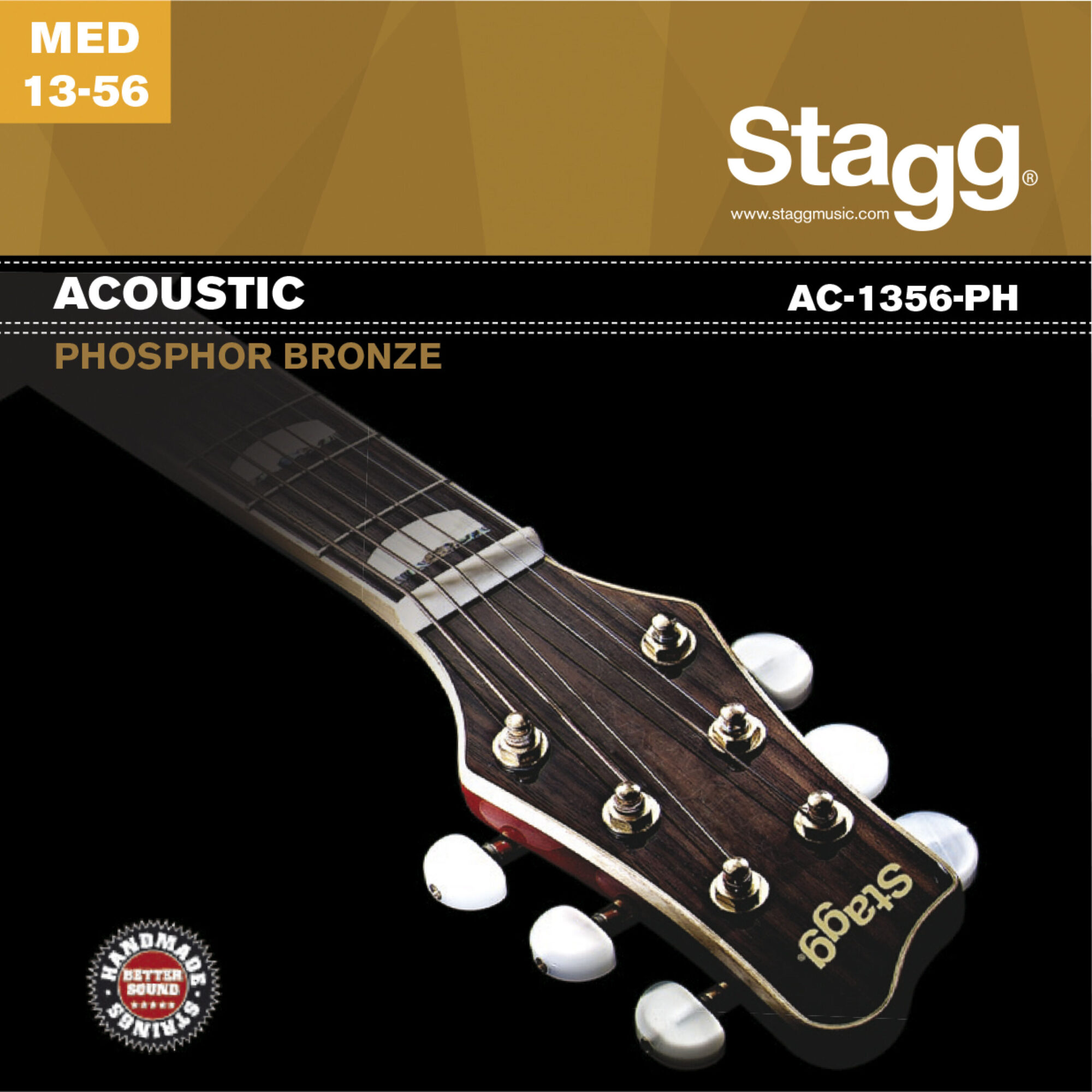 Stagg AC-1356-PH, sada strun pro akustickou kytaru, medium