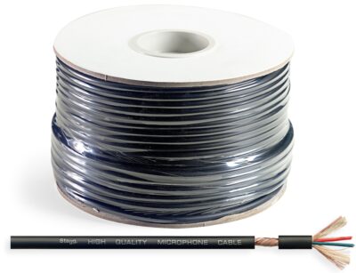 Stagg ROLL HP80/2,5H reproduktorový kabel, 2x2,5 mm, černý, 100 m cívka