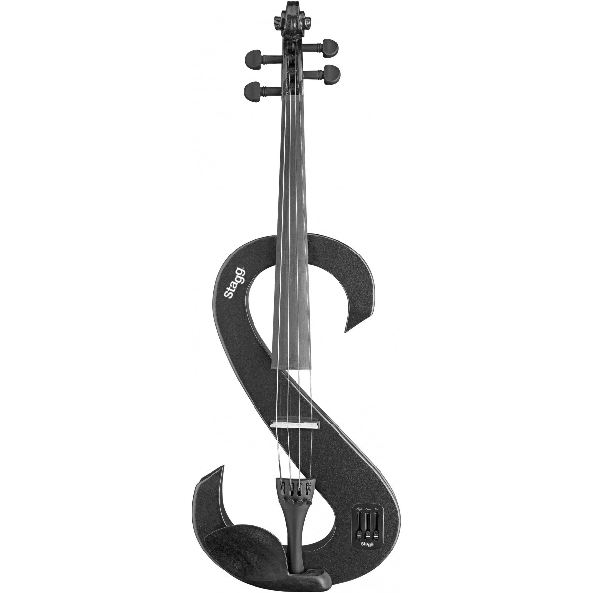 Stagg EVA 4/4 BK, elektrická viola s pouzdrem a sluchátky, černá