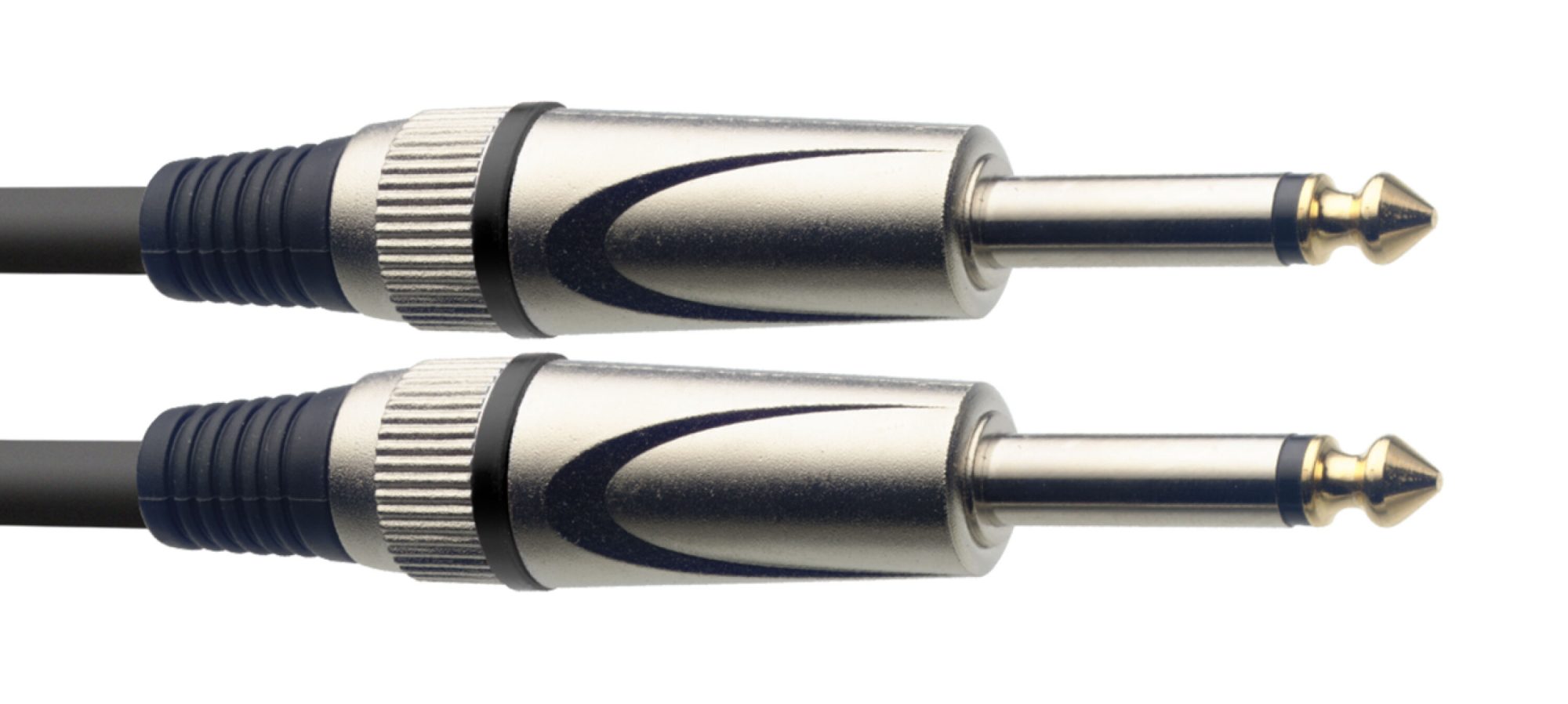 Stagg SGCC3 DL, spirálový nástrojový kabel jack/jack, 3 m