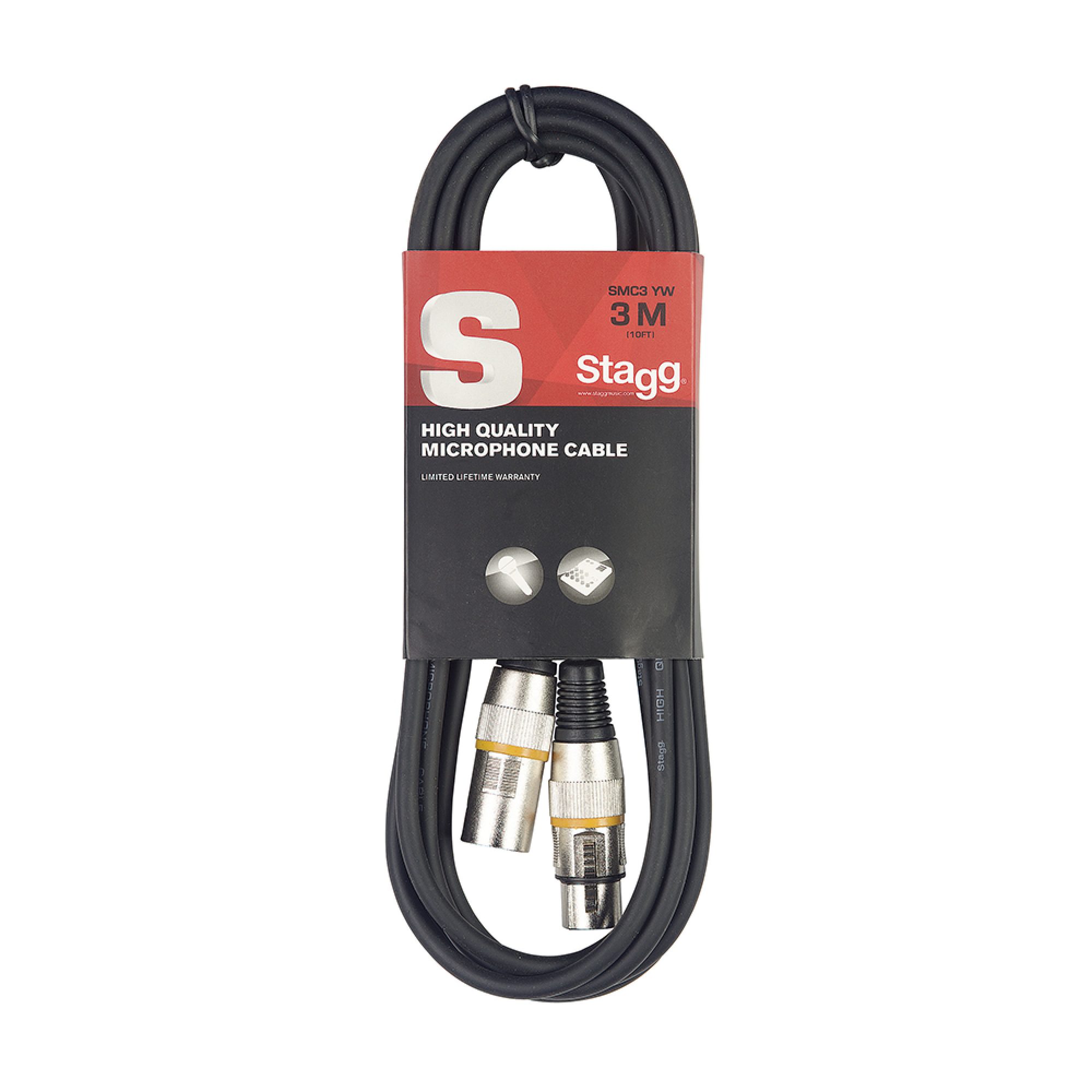 Stagg SMC3 YW, mikrofonní kabel XLR/XLR, 3m, žluté kroužky - Obrázek 8