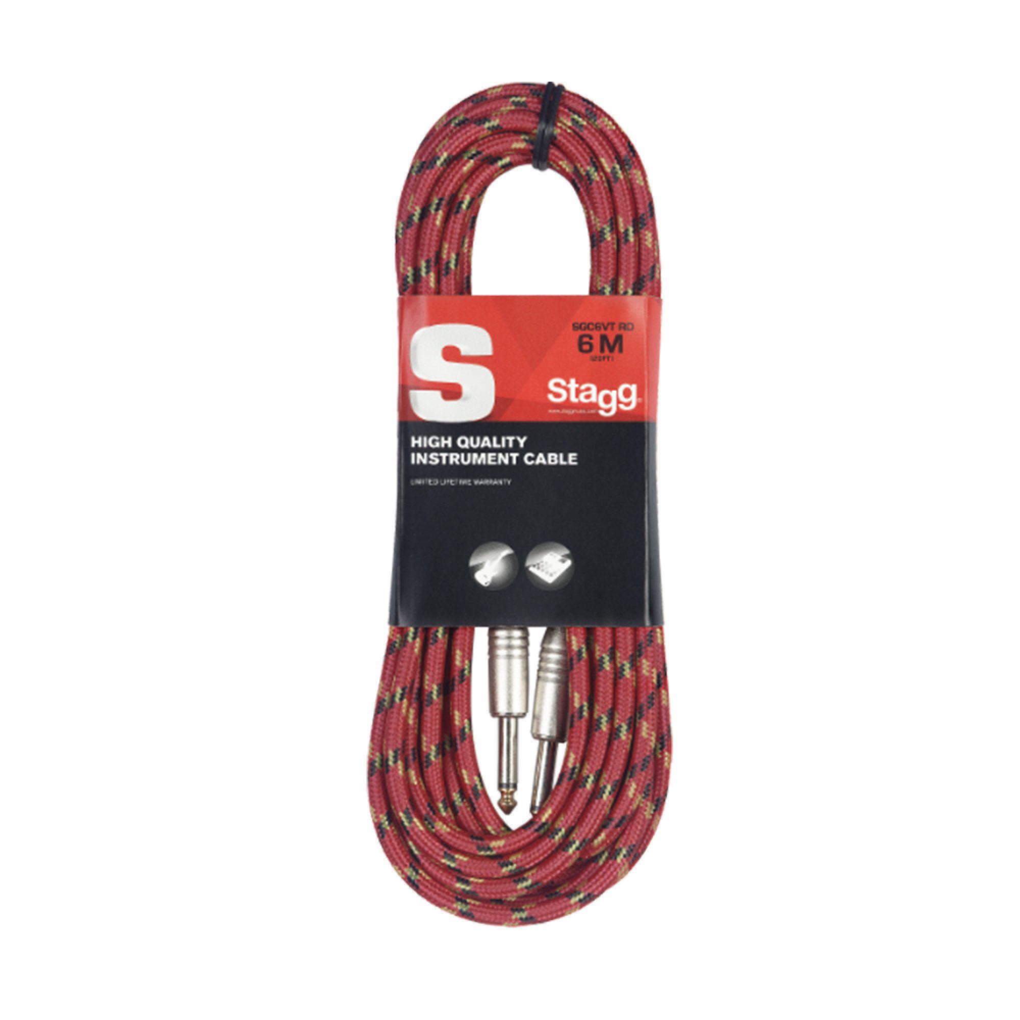 Stagg SGC6VT RD, nástrojový kabel Jack/Jack, 6 m, červený - Obrázek 8