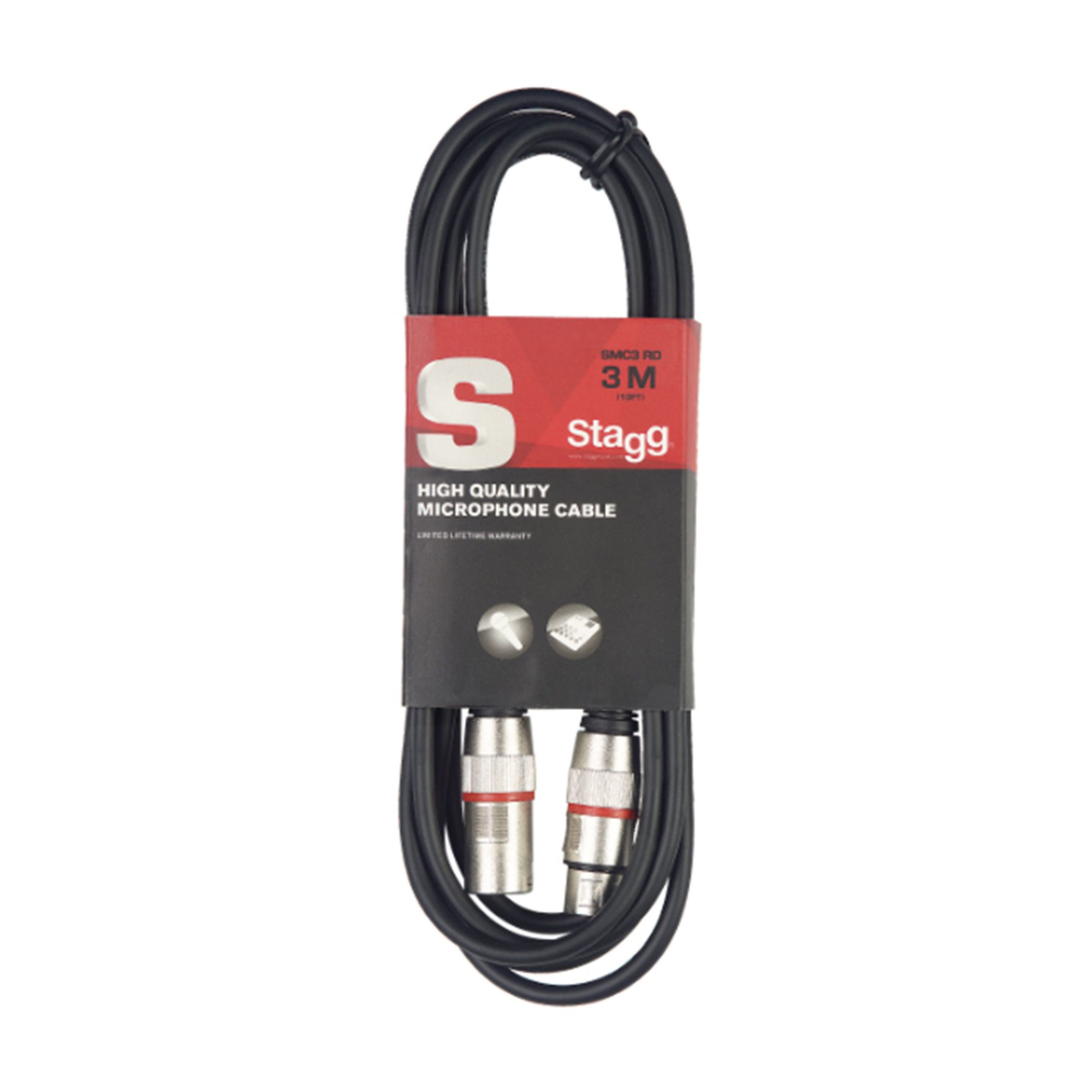 Stagg SMC1 RD, mikrofonní kabel XLR/XLR, 1m, červené kroužky - Obrázek 7