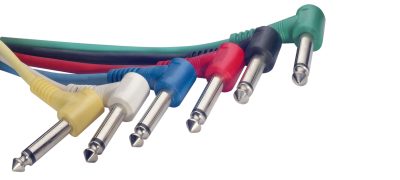 Stagg SPC015L E, kabely propojovací 6x JACK/JACK, 0,15m