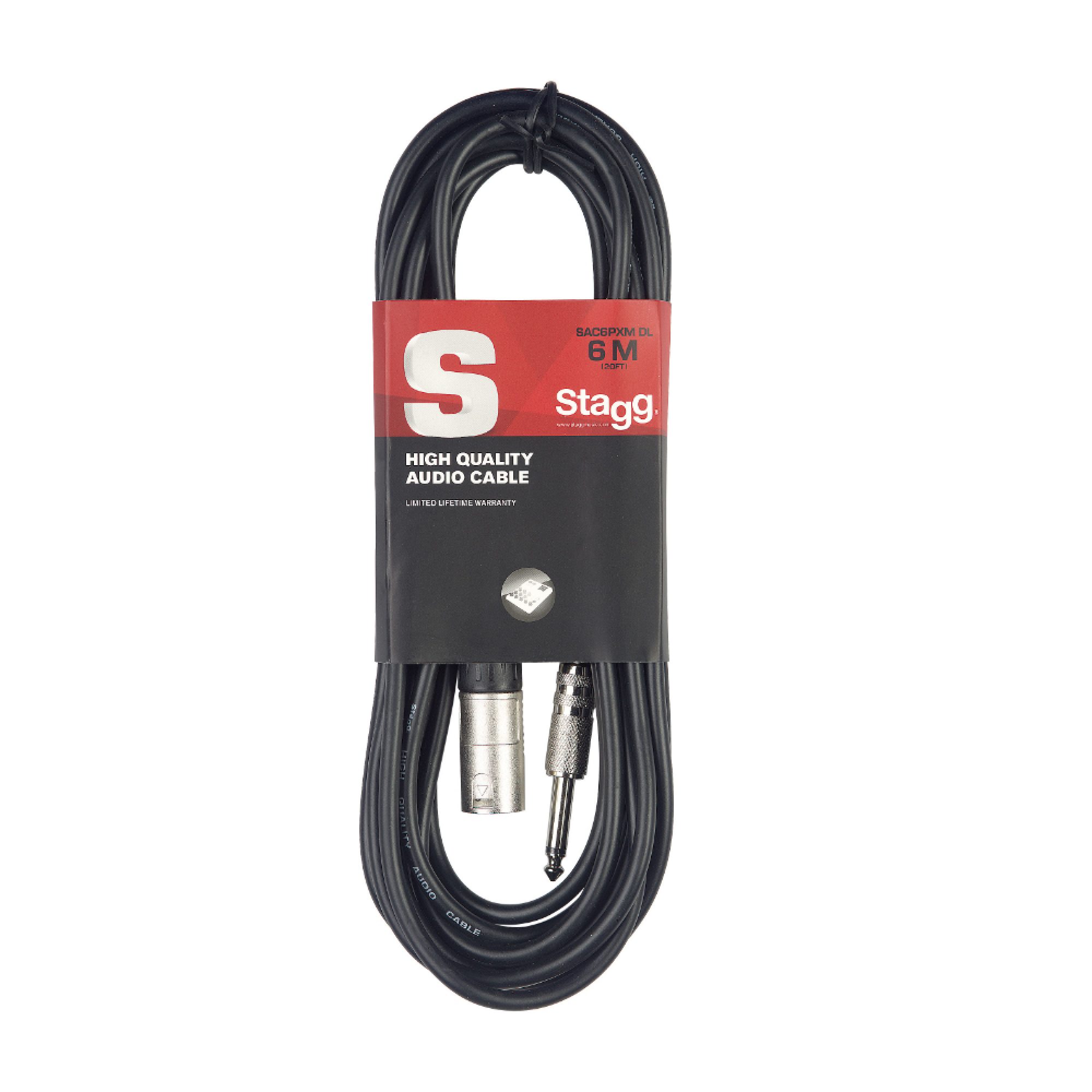 Stagg SAC6PXM DL, kabel JACK/XLR, 6m - Obrázek 7