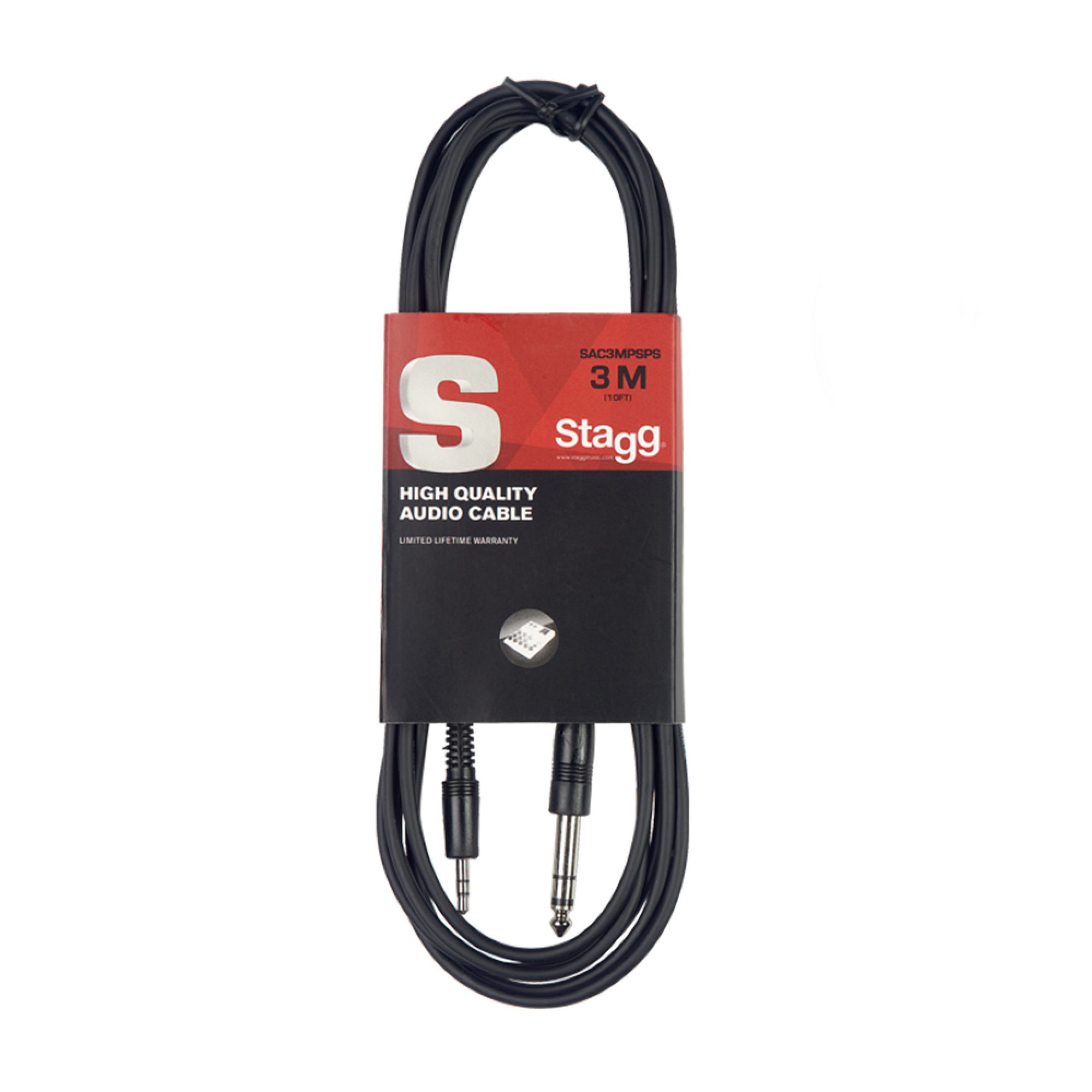 Stagg SAC3MPSBPS, kabel mini stereo JACK/stereo JACK, 3m - Obrázek 7