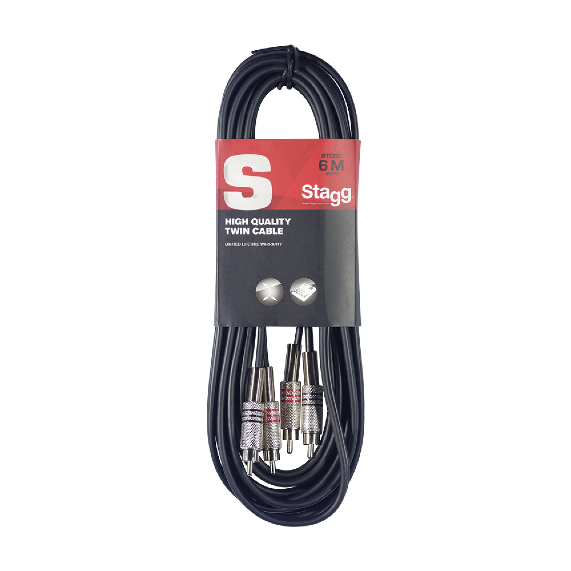 Stagg STC6C, kabel 2x RCA/2x RCA, 6m - Obrázek 8