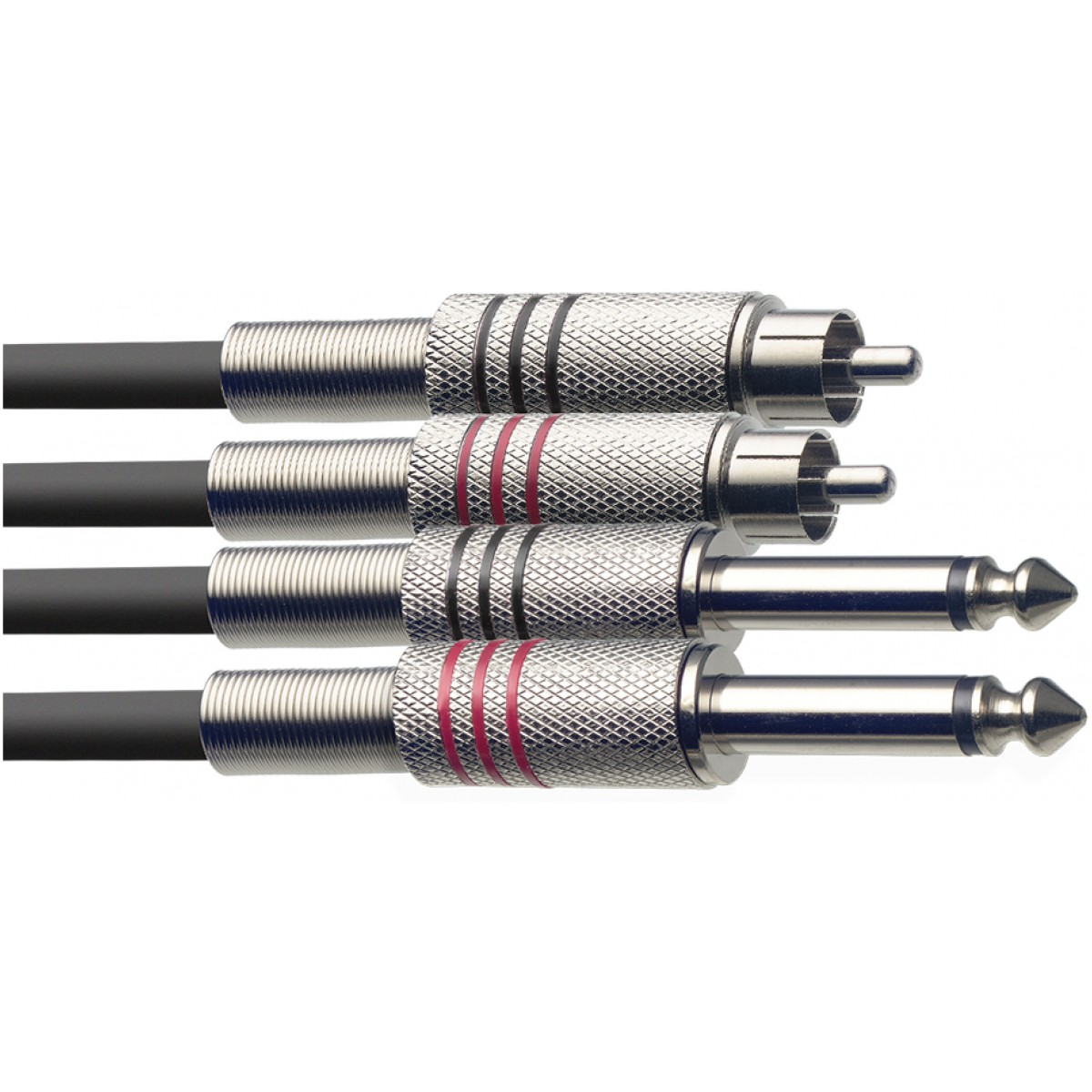 Stagg STC6PCM, kabel 2xJack/2xRCA, 6m