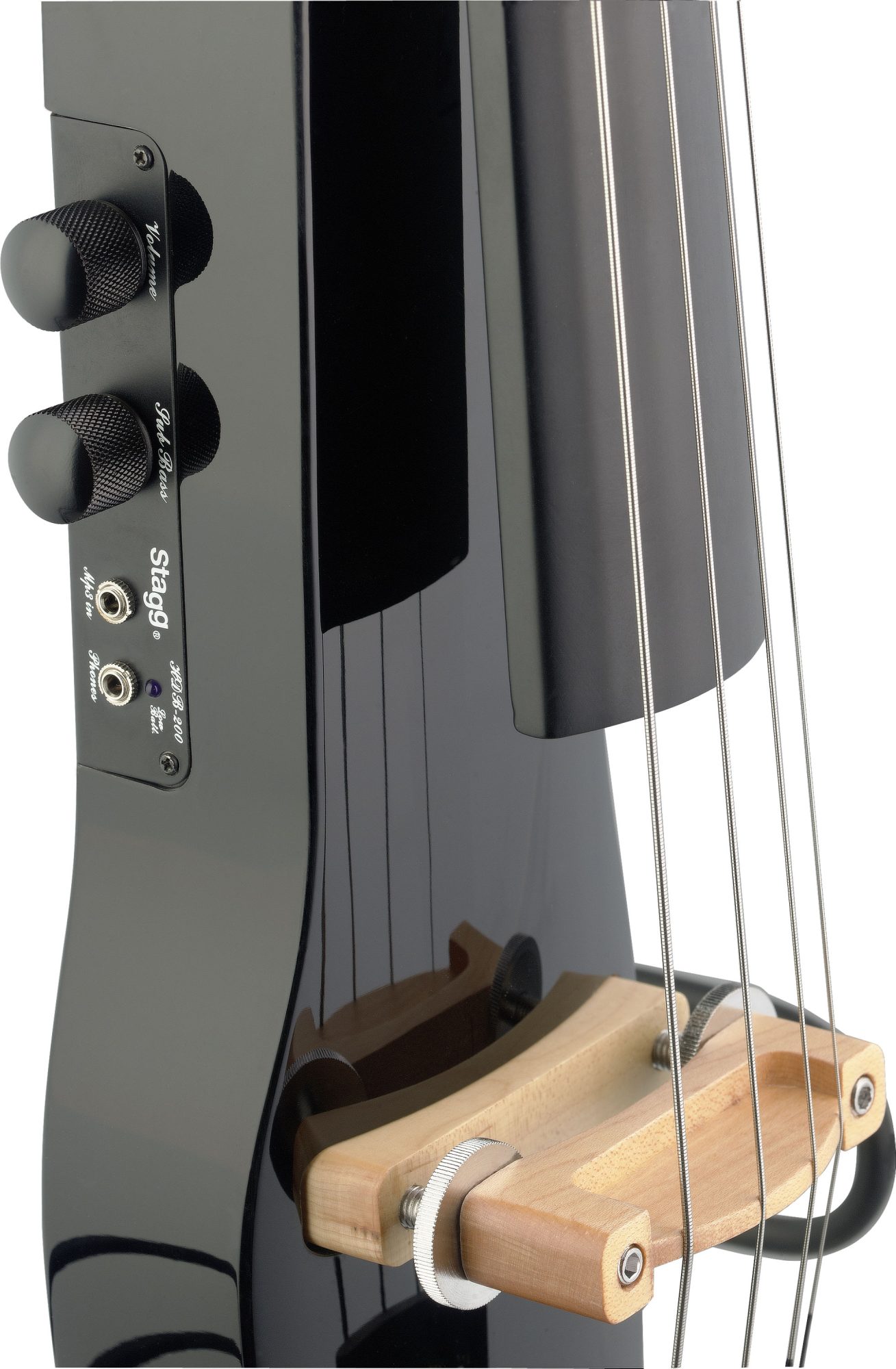 Stagg ECL 4/4 BK, elektrické violoncello, černé - Obrázek 5
