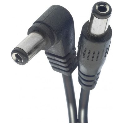 Stagg SPS-050-DCMM, napájecí kabel DC samec roh/ DC samec rovný, 50 cm