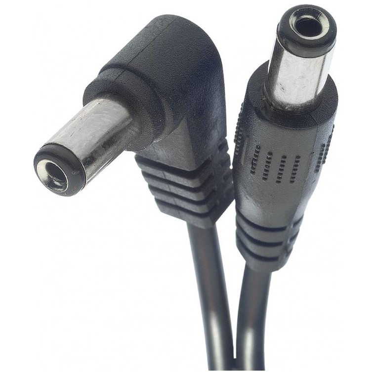 Stagg SPS-050-DCMM, napájecí kabel DC samec roh/ DC samec rovný, 50 cm