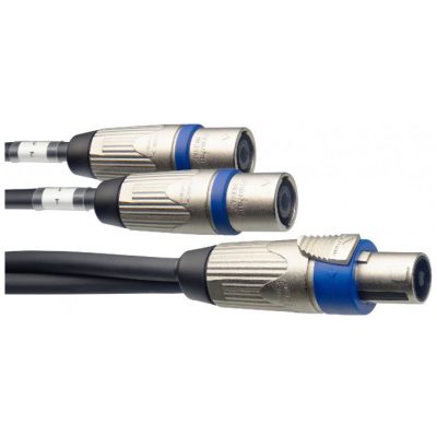 Stagg XYC1-SF2SM25C, reproduktorový rozbočovací kabel 4x 2,5 mm, 1 m