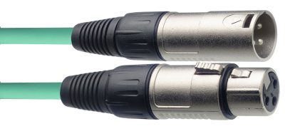 Stagg SMC3 CGR, mikrofonní kabel XLR/XLR, 3m, zelený