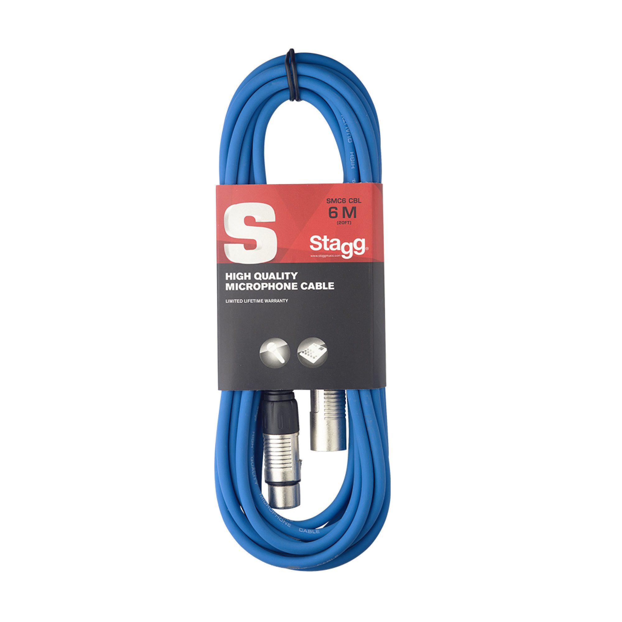 Stagg SMC6 CBL, mikrofonní kabel XLR/XLR, 6m, modrý - Obrázek 8