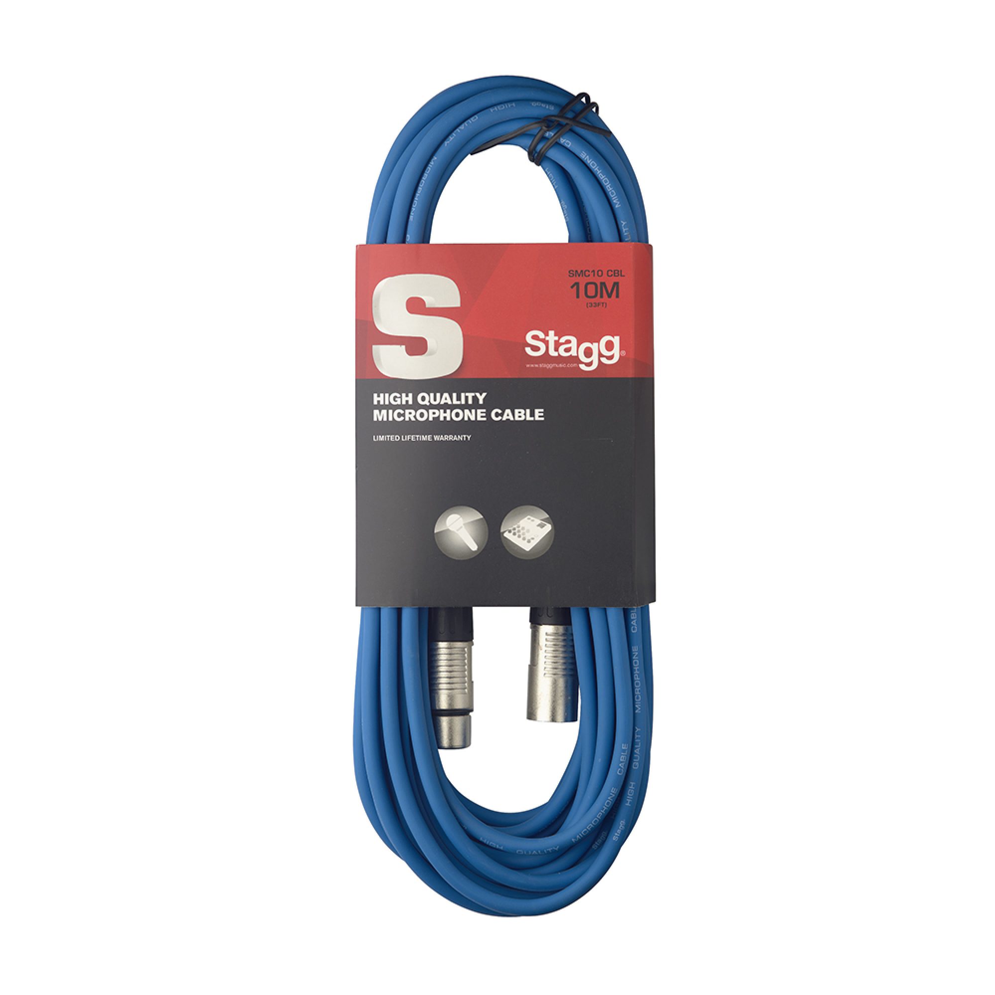 Stagg SMC10 CBL, mikrofonní kabel XLR/XLR, 10m, modrý - Obrázek 8