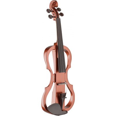 Stagg EVN X-4/4 VBR, elektrické housle s pouzdrem a sluchátky, hnědé