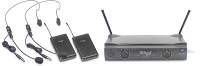 Stagg SUW 50 HH EG EU, 2-kanálový bezdrátový mikrofonní set 863,8 MHz / 864,5 MHz