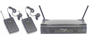 Stagg SUW 50 LL FH, 2-kanálový bezdrátový mikrofonní set 864.2 MHz / 864.7 MHz