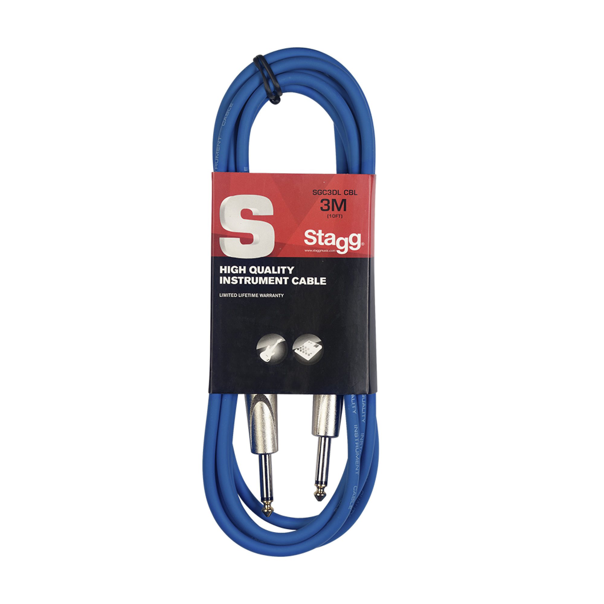 Stagg SGC3DL CBL, kabel JACK/JACK, 3 m, modrý - Obrázek 8