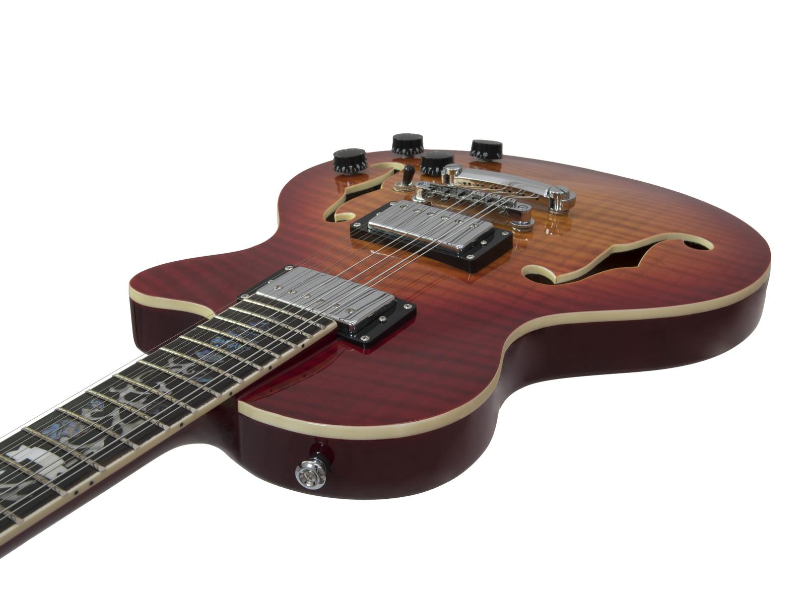 Dimavery LP-612, semiakustická 12-ti strunná kytara, sunburst - Obrázek 5