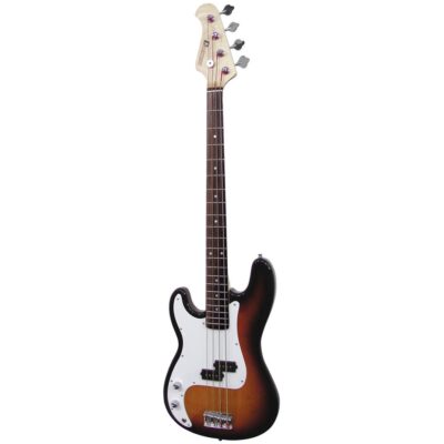 Dimavery PB-320, elektrická baskytara levoruká, sunburst