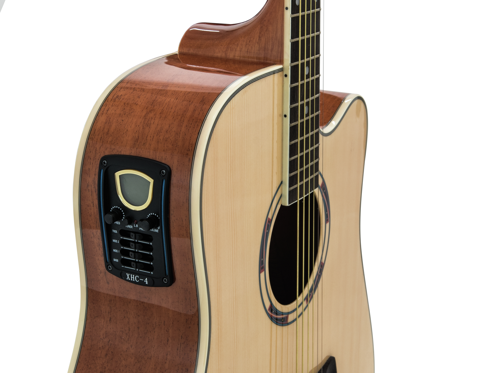 Dimavery DR-520, elektroakustická kytara typu Dreadnought, přírodní - Obrázek 3