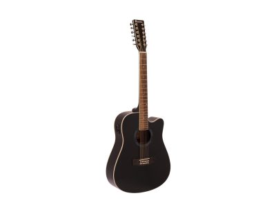 Dimavery DR-612, elektroakustická 12-ti strunná kytara, černá