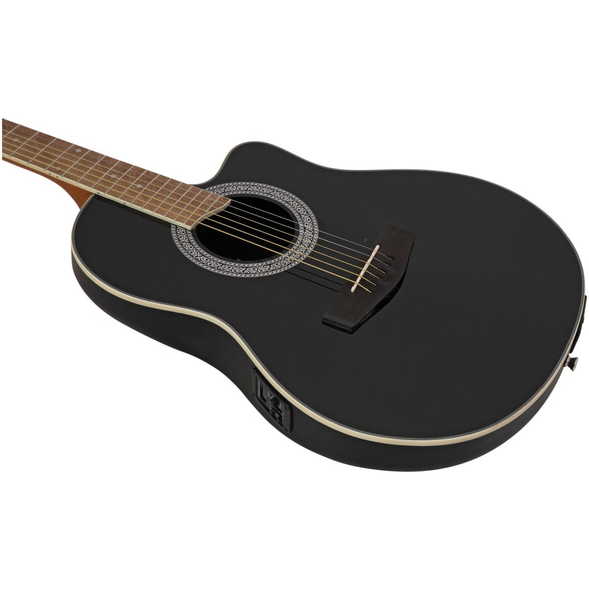 Dimavery RB-300, elektroakustická kytara typu Ovation, černá - Obrázek 3
