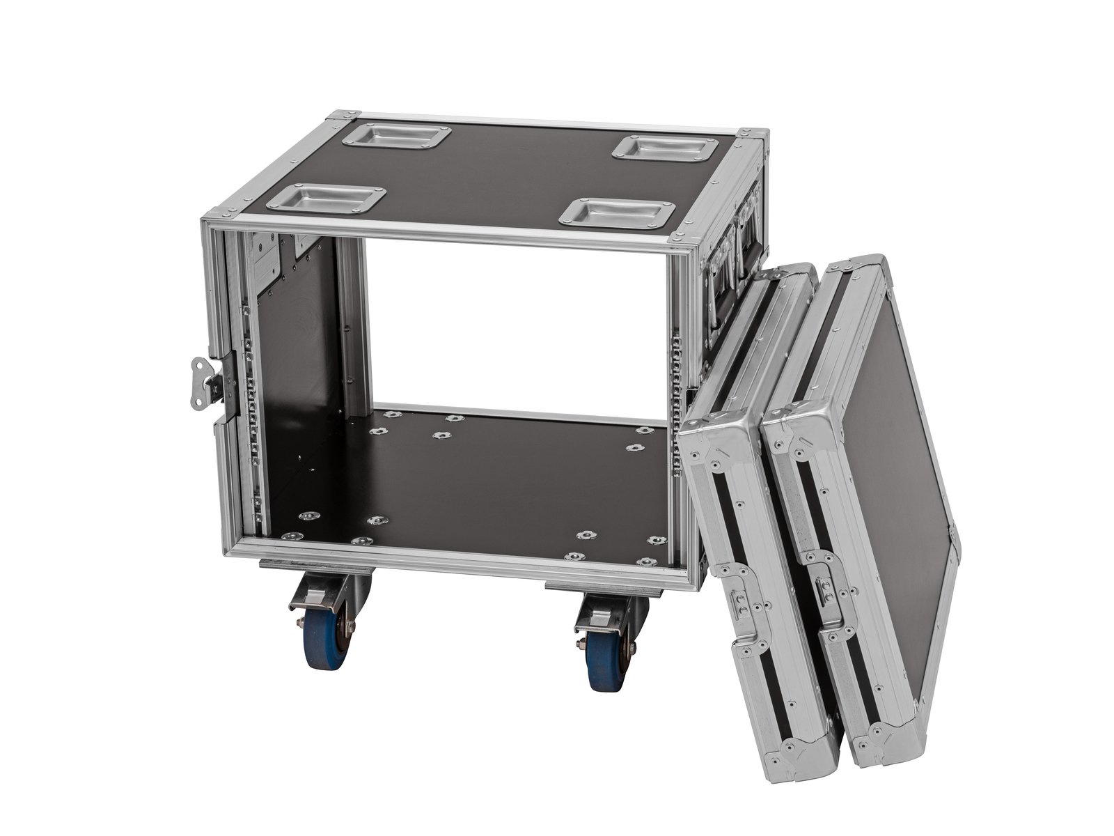 Rack Profi 8HE, hloubka 45cm, s kolečky, 9mm - Obrázek 3