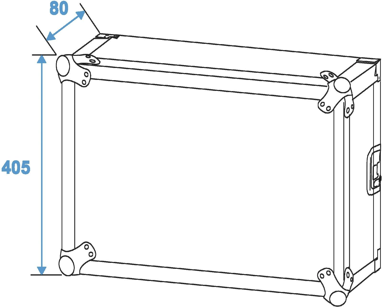 Rack Profi 8HE, hloubka 45cm, s kolečky, 9mm - Obrázek 5