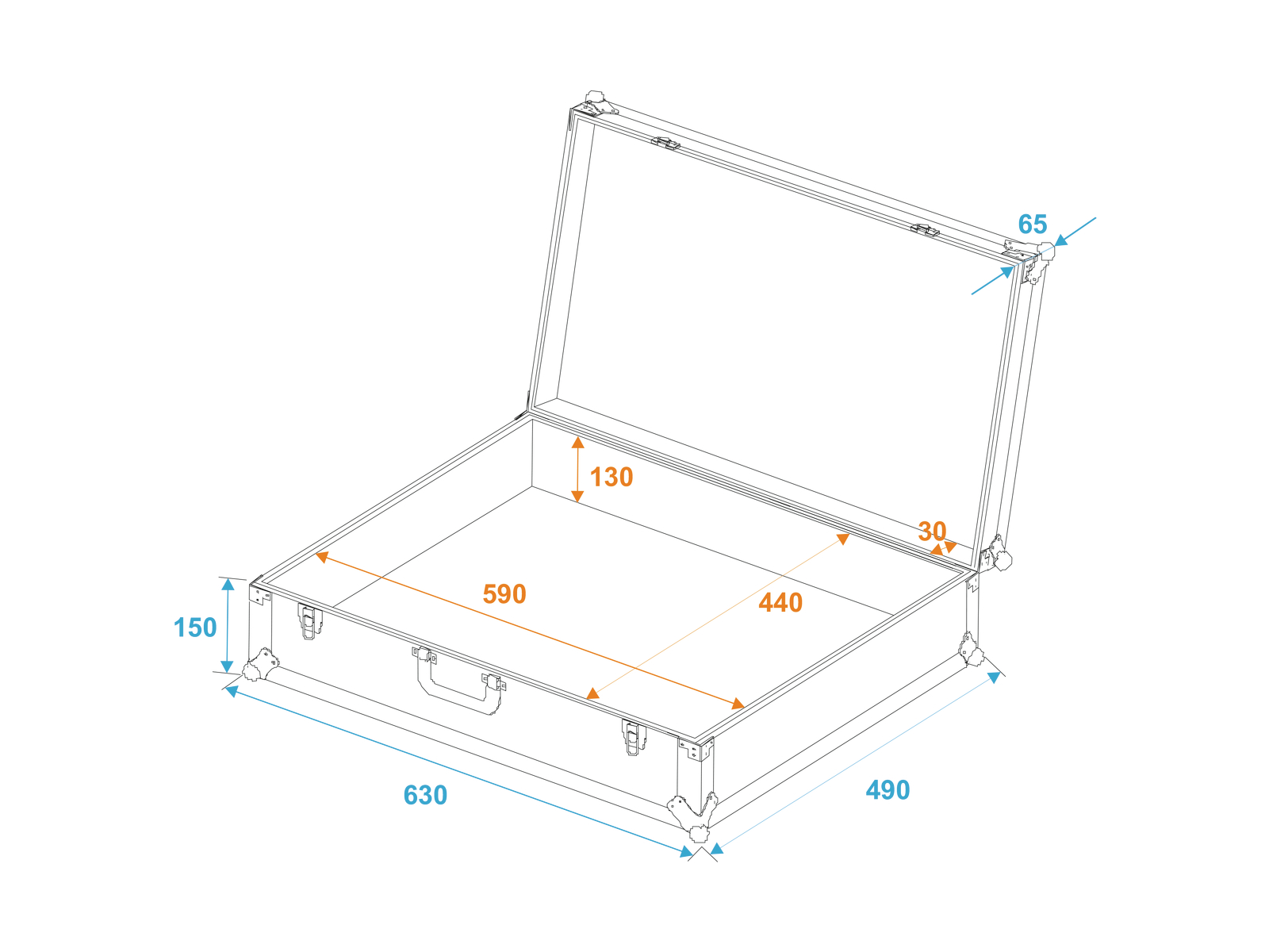 Roadinger univerzální Case Pick s přepážkami 62x47x19cm - Obrázek 5