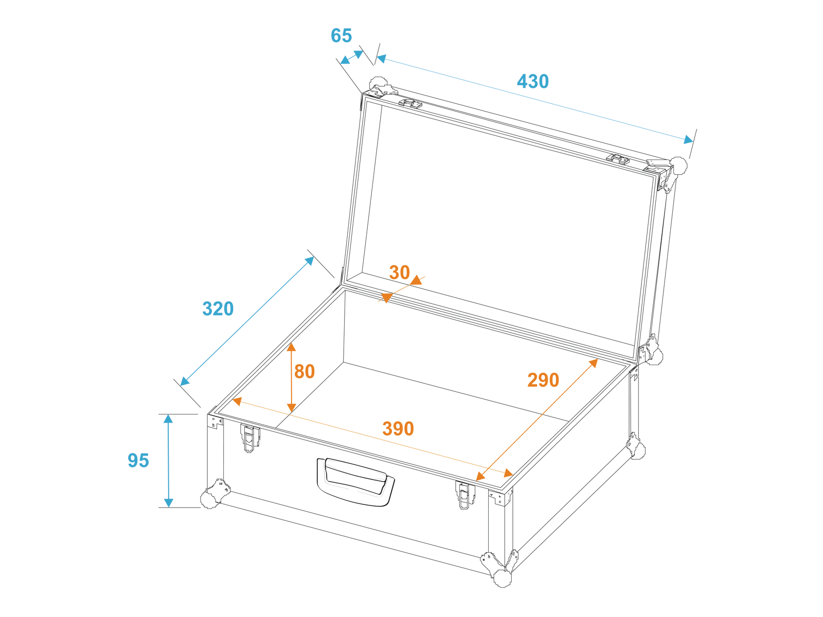 Roadinger univerzální Case Pick s přepážkami 42x32x14cm - Obrázek 6