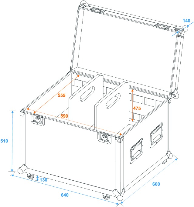Tourcase universal 60cm, s kolečky - Obrázek 5