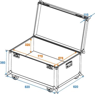 Univerzální transportní Case R-7, 800 x 600 mm, s kolečky - Obrázek 6