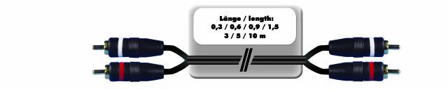Kabel CC-06, propojovací kabel 2x 2 RCA zástrčka HighEnd, 60cm - Obrázek 5