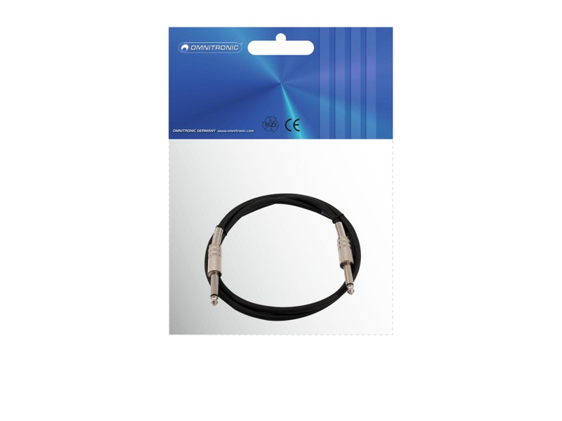 Kabel KC-15 2x Jack 6,3 mono 1,5 m, černý - Obrázek 3