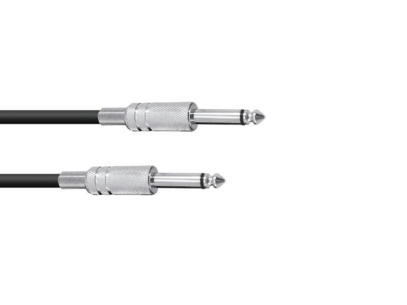 Kabel KC-60 2x Jack 6,3 mono 6 m, černý