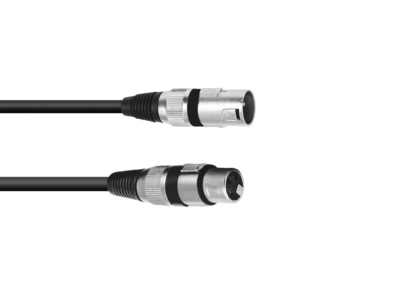 Omnitronic propojovací kabel XLR / XLR, 0,5 m, černý