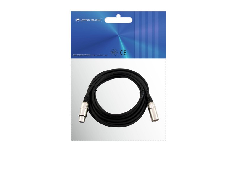 Omnitronic propojovací kabel XLR / XLR, 0,5 m, černý - Obrázek 3