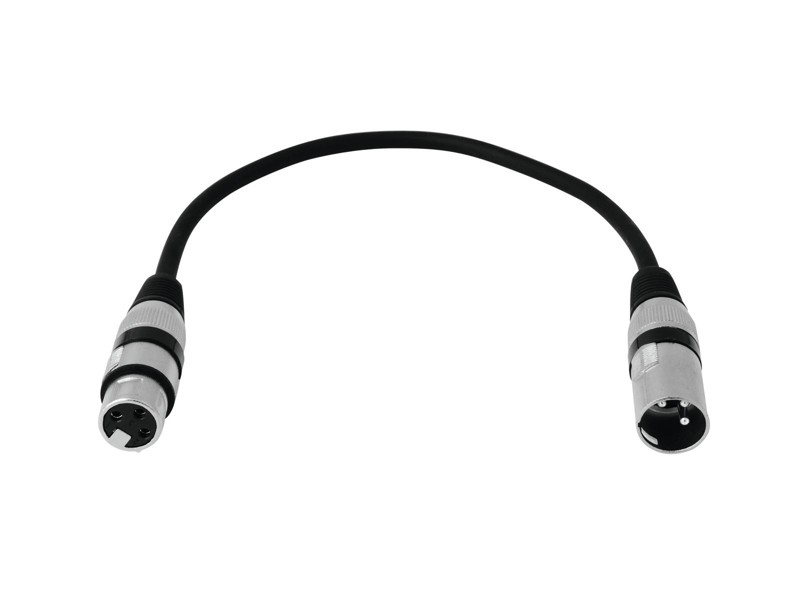 OMNITRONIC XLR Kabel 3-pin 0,2m bk - Obrázek 3